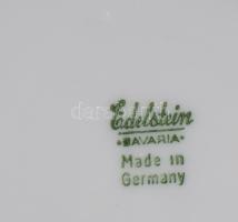 Edelstein mid-century biszkvit és mázas porcelán pralinékínáló szett, jelzett, d: 10-18 cm