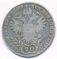 1829B 20kr Ag "I. Ferenc" T:F ph., patina
Huszár 1979., Unger III.: 1380.a