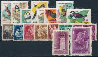 1951-1961 4 klf kiadás, közte Az Ötéves terv eredményi, Postamúzeum, Televízió, Madarak (III.)