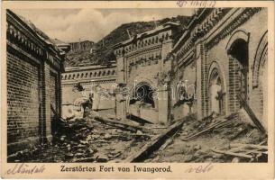 Ivangorod, Iwangorod; Első világháborús szétlőtt vár az észt-orosz határon / Zerstörtes Fort. Kilophot 1916. / WWI destroyed castle