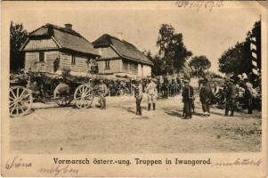 Ivangorod, Iwangorod; Első világháborús osztrák-magyar előőrs az észt-orosz határon / Vormarsch österr.-ung. Truppen. Kilophot 1916. / WWI Austro-Hungarian K.u.k. military, sodliers (EK)