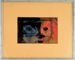 Barta István (1892-1976): Arc. Tempera, papír, jelzett, üvegezett keretben 18x28 cm