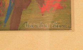 Barta István (1892-1976): Arc. Tempera, papír, jelzett, üvegezett keretben 18x28 cm