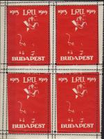 1913 IPU 4-es levélzáró kisív