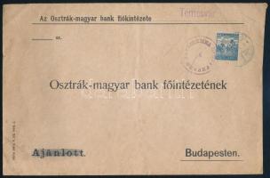 ~1919 Cenzúrázott levél / Censored cover TEMESVÁR - Budapest