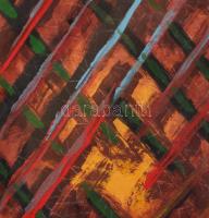 Barta István (1892-1976): Rácsok 1960. Vegyes technika, Tempera, akvarell, papír, jelzett, üvegezett...