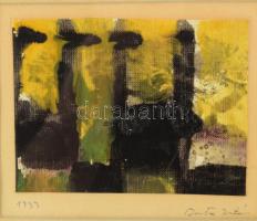 Barta István (1892-1976): Külváros 1939. Olaj, vászon, papírra kasírozva, jelzett, üvegezett keretbe...