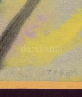 Barta Mária (1897-1969): Nyári nap. Akvarell, papír, jelzett, üvegezett keretben 30x23 cm