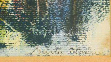 Barta István (1892-1976): Szétesett formák. Vegyes technika, papír, jelzett, üvegezett keretben 26x1...