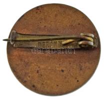 1918. "Magy. Kath. Nőegyesületek Orsz. Szöv." zománcozott bronz jelvény, hátoldalon "...