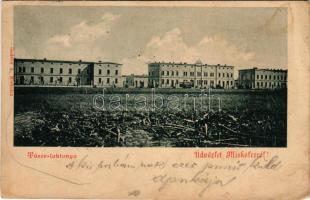 1900 Miskolc, Tüzér laktanya, villamos. Gedeon A. kiadása (EK)