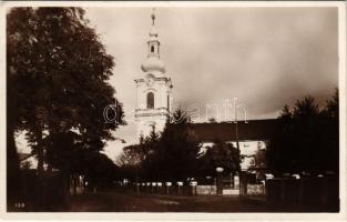 1940 Nagykároly, Carei; Református templom / Biserica / Calvinist church + "1940 Nagykároly visszatért" So. Stpl