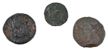 3db-os ókori bronz érmetétel T:F
3pcs ancient bronze coin lot C:F