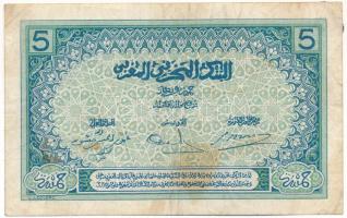 Marokkó DN (1924) 5Fr T:F,VG folt, tűlyuk
Morocco ND (1924) 5 Francs C:F,VG spot, stapler holes
Kr...