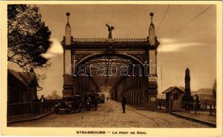 Strasbourg, Strassburg; Le Pont de Kehl / bridge, automobiles