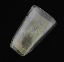 cca 19. sz. vége, Fonyód feliratos zománcfestett kúrapohár, m: 10,5 cm