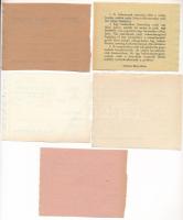 1930-1940. "Miskolci orth. izr. anyahitközség" férfi imaszékre szóló bárcák a "Deák u...