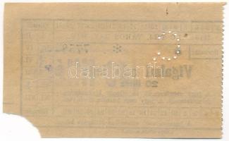 Miskolc DN "Vígalmi adó jegy - Miskolc Thj. Város Jav. Hiv." 20f-ről, felülbélyegezve 40f-...