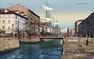 Trieste Canal Grande with orthodox church and tram (EK)