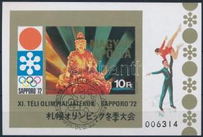 1971 Téli Olimpia (IV.) Sapporo vágott blokk (3.500)