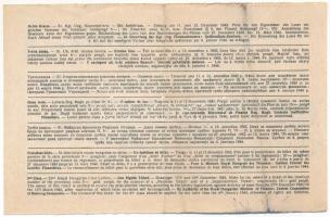 1943. "51. Magyar Királyi Osztálysorsjáték" harmadik osztály 1/8 sorsjegye, bélyegzéssel, ...