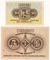 Budapest 1921. 50f + 1K "Sokszorosító Ipar Részvénytársaság" T:XF,F / Hungary / Budapest 1...