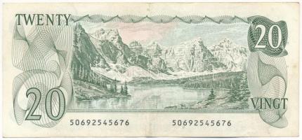 Kanada 1979. 20D T:F tűzőgép ly.
Canada 1979. 20 Dollars C:F stapler holes
Krause P#93b