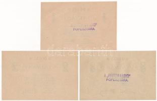 Budapest ~1920. 1K + 2K + 3K "Pester Lloyd" utalvány hátoldali bélyegzővel és anélkül T:UN...