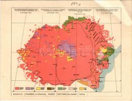 Romania - Ethnographical map of Rumania, according to the results of the census of 1930 / 1930-as román népszámlálás eredménye térképen (EB)