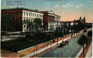 1918 Lviv, Lwów, Lemberg; Technika / Technikum / polytechnic, university, tram (EK)