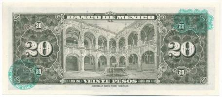 Mexikó 1970. 20P T:AU kis ceruzás írás a sarokban
Mexico 1970. 20 Pesos C:AU small pencil doodle in...