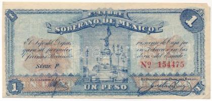 Mexikó 1915. 1P T:F kis sarokhiány Mexico 1915. 1 Peso C:F small part of the corner is missing Krause P#S881