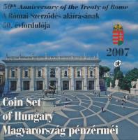2007. 1Ft-100Ft (7xklf) forgalmi sor szettben,"A Római Szerződés aláírásának 50. évfordulója" + 50Ft "50 éves a Római Szerződés" T:PP Adamo FO41