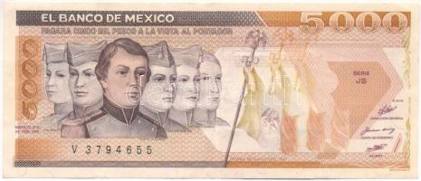 Mexikó 1987. 5000P T:F szép papír Mexico 1987. 5000 Pesos C:F fine paper Krause P#88