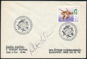 1979 Robert Nieman amerikai öttusázó aláírása Öttusa VB FDC-n / Signature of Robert Nieman american pentathlete