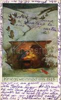 1917 Am Weg zur Weihnachtskrippe. Kriegsweihnachten 1916. Weihnachtskarte des Kriegsfürsorgeamtes Bozen-Gries "Für unsere Soldaten" / WWI Austro-Hungarian K.u.K. military art postcard with Christmas greetings. Druck Tyrolia, Bozen s: Rudolf Stolz (EK)