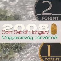 2008. 1Ft-100Ft (7xklf) &quot;Búcsú az egy- és kétforintostól&quot; forgalmi sor szettben. Belső tok ragasztása kissé elengedett. T:PP Adamo FO42.1