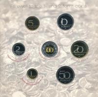 2008. 1Ft-100Ft (7xklf) "Búcsú az egy- és kétforintostól" forgalmi sor szettben. Belső tok...