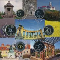 2015. 5Ft-200Ft (6xklf) forgalmi sor szettben + 50Ft Cu-Ni "Nemzeti és Történelmi Emlékhelyek&q...