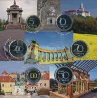 2015. 5Ft-200Ft (6xklf) forgalmi sor szettben + 50Ft Cu-Ni "Nemzeti és Történelmi Emlékhelyek&q...