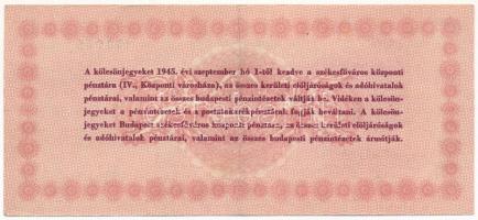 Budapest 1945. 100P "Élelmezési Kölcsönjegy" T:F Adamo BUP-11.1