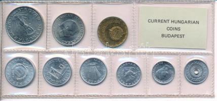 1974. 2f-10Ft (9xklf) érmés forgalmi sor fóliatokban T:UNC Adamo FO7