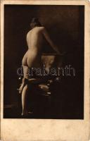 Meztelen erotikus hölgy / Erotic nude lady. Phot. Schieberth (fl)