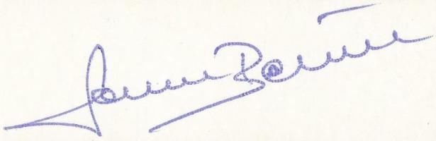 Farkas Bertalan (1949-) űrhajós autográf aláírása őt (illetve Magyari Bélát és Valerij Kubaszovot) á...