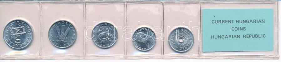 1991. 2f-50f Al (5xklf) fillér forgalmi sor fóliatokban T:UNC Adamo FO24