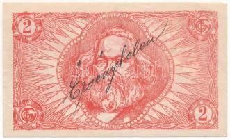 Budapest 1919. 1K "Fegyver és Gépgyár" utalvány, "Érvénytelen" fekete kézírással...