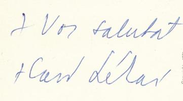 1976 Lékai László (1910-1986) esztergomi érsek, bíboros által aláírt képeslap