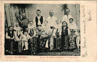 1903 Campulung Muscel, Hosszúmező, Kimpolung, Cimpolung (Arges); Salutari din Romania, Tarani din Muscel Tesatorie la Campu-Lung / folklore (fl)