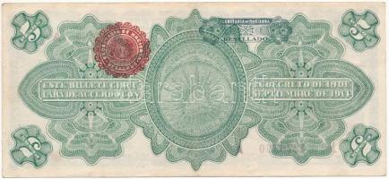 Mexikó / Gobiernói Ideiglenes Kormány 1914. 5P T:F kis folt, egyébként erős papír 
Mexico / Gobiern...