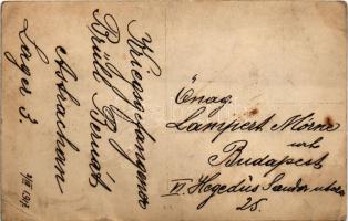 1917 Astrakhan, Astrachan; Kriegsgefangener Brüll Bernát, Lager 3. / Brüll Bernát orosz hadifogolytá...